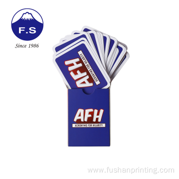 Customized Flash Cards Pack With Tuck Box Packaging